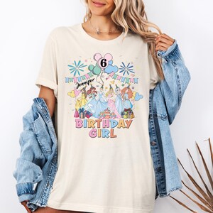Custom Name Princess Shirt, Disney Princess Birthday T-Shirt, Disney Birthday Girl Tee, Elsa and Friends Sweatshirt, Birthday Party Sweat