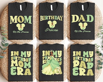 Disney Tiana Birthday Girl Shirt, Custom Tiana Birthday Party Tee, Disney Princess Tiana T-Shirt, Disneyland Family Matching Shirts