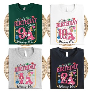 Custom Name Princess Ariel Shirt, Little Mermaid Birthday Shirt, Princess Birthday Girl Tee, Ariel and Friends Sweatshirt, Girls Trip Sweat