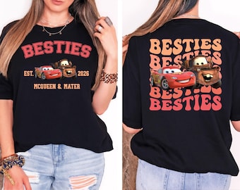 Lightning McQueen & Mater Besties Shirt, Disney Cars Custom Best Friends Shirt, Disney Trip 2026 Shirt, Disneyland Family Vacation Shirt
