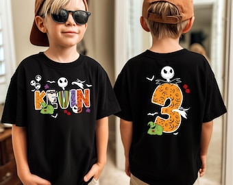 Camiseta de cumpleaños de Jack Skellington, camiseta de Pesadilla antes de Navidad, camiseta de fiesta de cumpleaños de Oogie de Disney, sudadera de cumpleaños de Halloween.