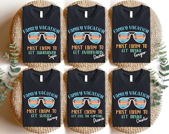 Most Likely to Cruise Shirts, Custom Family Vacation 2025 Shirts, Matching Cruise Shirt, Group Cruise Shirts, Summer Vacation Sweatshirt