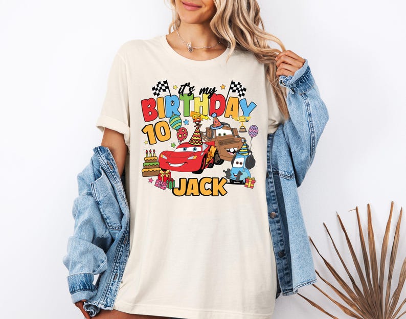 Disney Cars Birthday Shirt, Lightning McQueen Birthday T-Shirt, WDW Birthday Boy Tee, Family Birthday Sweatshirt, Pixar Birthday Boy Sweat