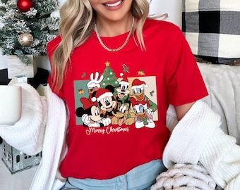 Micky und Freunde Weihnachten Shirt, Disney Weihnachtsreise T-Shirt, Disneyland Urlaub Sweatshirt, Mickey's Merry Christmas Shirt