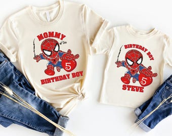 Spiderman Birthday Boy Shirt, Disney Family Birthday Party Tee, Avengers Birthday Shirt, Superhero Kids Birthday Shirt, Disney Matching Tee