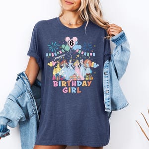 Custom Name Princess Shirt, Disney Princess Birthday T-Shirt, Disney Birthday Girl Tee, Elsa and Friends Sweatshirt, Birthday Party Sweat