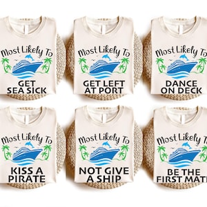 Most Likely to Cruise Crew 2025 Shirt, Family Matching Cruise T-Shirt, Funny Matching Cruise Shirt, Cruise Squad Shirt, Cruise Party Tee