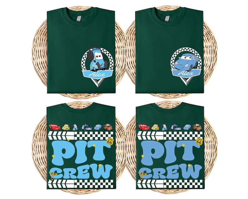 Custom Name Cars Pit Crew Shirt, McQueen and Friends T-Shirt, Cars Lover Tee, Disneyland Family Matching Shirt, Racing Cars Squad Shirt