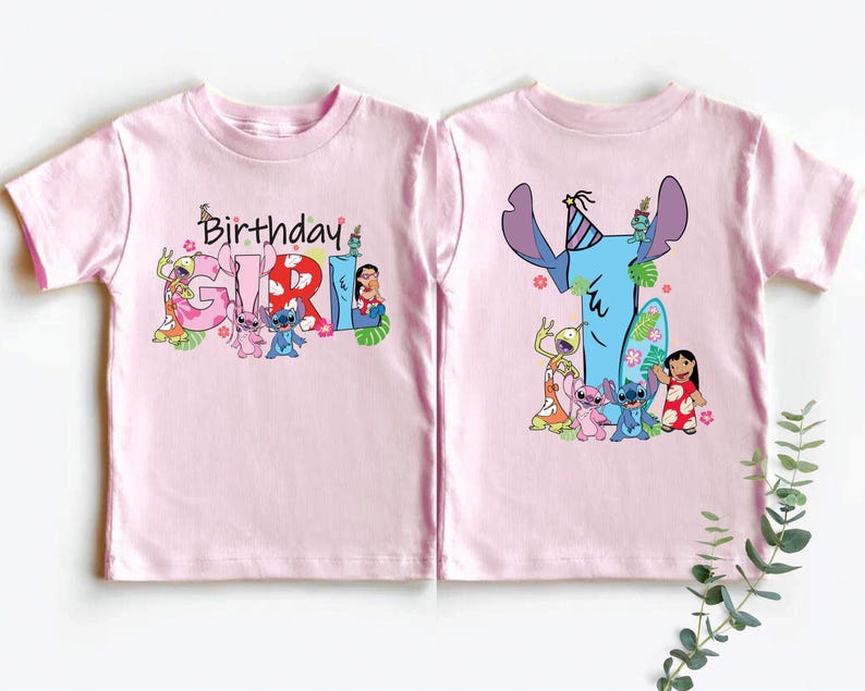 Disney Stitch Birthday Girls Shirt, Stitch Birthday Mom and Dad Shirt, WDW Stitch Family Birthday Trip Shirts, Disney Lilo Stitch Shirt