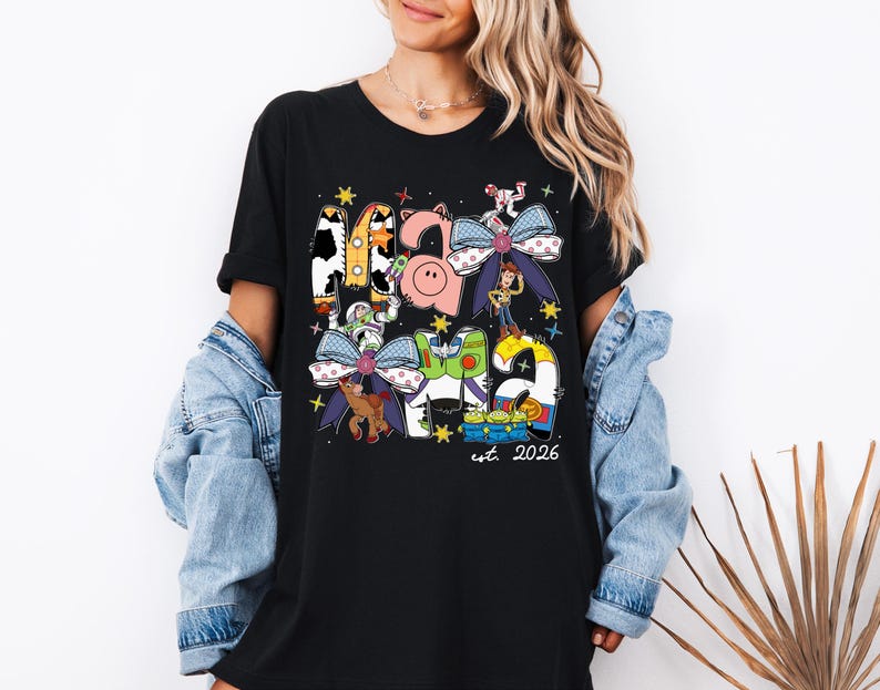 Toy Story Mama Shirt, Disney Mama Est 2026 T-Shirt, Mother's Day 2026 Tee, Woody and Friends Shirt, Disney Family Trip Shirt, New Mom Tee