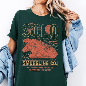 Han Solo Smuggling Co. Shirt, Retro Star Wars Celebration Shirt, Galaxy&#39;s Edge Shirt, Millennium Falcon Shirt, May The Force Be With You Tee
