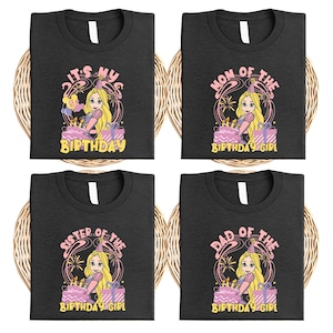 Rapunzel Birthday Girl Shirt, Disney Princess Tangled Trip Shirt, Custom Princess Birthday Girl Shirt, Disneyland Family Matching Shirt