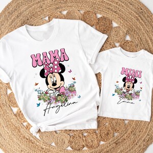 Minnie Mama and Mini Shirt, Custom Disney Shirt, Disneyland Matching Family Vacation Tee, Disney Mom and Daughter Tee, Mothers Day Tee