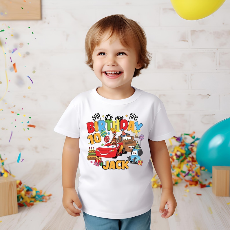 Disney Cars Birthday Shirt, Lightning McQueen Birthday T-Shirt, WDW Birthday Boy Tee, Family Birthday Sweatshirt, Pixar Birthday Boy Sweat