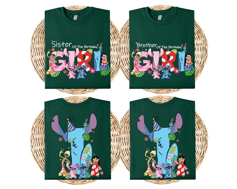 a group of three t - shirts with cartoon characters on them