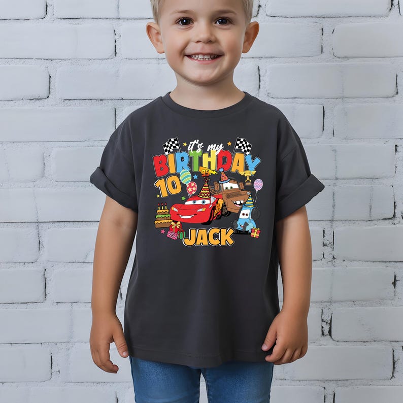 Disney Cars Birthday Shirt, Lightning McQueen Birthday T-Shirt, WDW Birthday Boy Tee, Family Birthday Sweatshirt, Pixar Birthday Boy Sweat