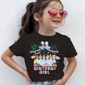 Custom Name Princess Shirt, Disney Princess Birthday T-Shirt, Disney Birthday Girl Tee, Elsa and Friends Sweatshirt, Birthday Party Sweat