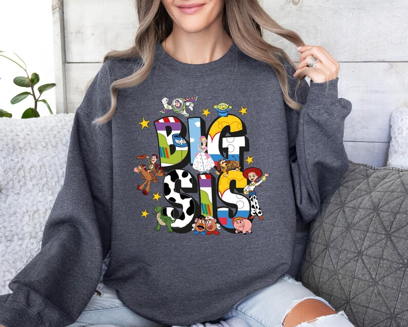 Toy Story Family Name Shirt, Disney Big Bro-Sis Lil Bro-Sis Sibling Outfit, Woody and Friends Matching Sweatshirt, Disney Family Trip Tee