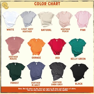 the color chart for a women's t - shirt