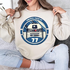 R2-D2 Star Wars T-Shirt, Disney Droids Shirt, Galaxy&#39;s Edge Sweatshirt, Disneyland Family Vacation Tee, Original Class of 77 T-Shirt