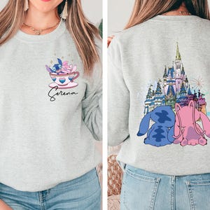 Disney Stitch & Angel T-Shirt, Disney Family Trip Tee, Disneyland Vacation Shirt, Disney Stitch Custom Sweater, Disneyworld Family Trip Tee