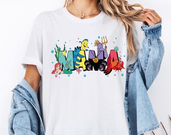 Disney Ariel Princess Mama Shirt, Disneyland Mom The Little Mermaid Tee, Disney Mother's Day Shirt, Disney Trip Shirt, Princess Ariel Shirt