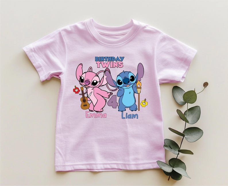 a pink shirt with a cartoon character on it