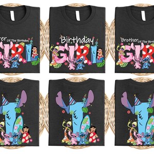 a set of four t - shirts with cartoon characters on them