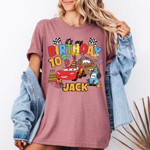 Disney Cars Birthday Shirt, Lightning McQueen Birthday T-Shirt, WDW Birthday Boy Tee, Family Birthday Sweatshirt, Pixar Birthday Boy Sweat