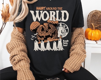 Disney Epcot Halloween Shirt, Mickey Haunt Around the World Shirt, Halloween Pumpkin Sweatshirt, Mickey and Friends Not So Scary T-Shirt,