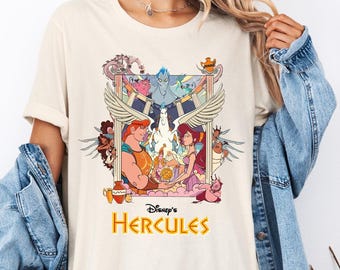 Retro Disney Hercules Shirt, griechische Mythos Prinzessin T-Shirt, Megara Hercules Pegasus Shirt, Magic Kingdom Shirt, Disney Familien Reise Sweat