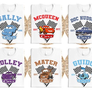 Disney Cars T-Shirt, Pixar Lightening McQueen Shirt, Cars Sally Shirt, Disney Family Trip Tee, Disneyland Vacation Tee, PixarMater Shirt