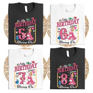 Custom Name Princess Ariel Shirt, Little Mermaid Birthday Shirt, Princess Birthday Girl Tee, Ariel and Friends Sweatshirt, Girls Trip Sweat