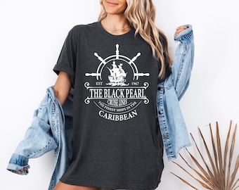 Disney Pirates Caribbean Shirt, Black Pearl Cruise Lines Finest Ships In The Caribbean Shirt, Disneyland Family Cruise Line T-Shirt