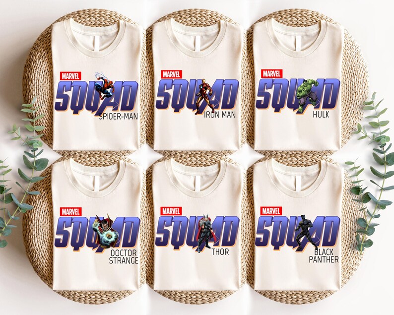 Disney Superhero Squad Shirt, Marvel Avengers Team T-shirt, Disneyland Family Vacation Matching 2025 Shirt, Marvel Group Tee, Spider Man Tee
