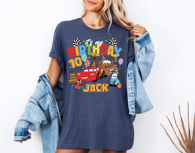 Disney Cars Birthday Shirt, Lightning McQueen Birthday T-Shirt, WDW Birthday Boy Tee, Family Birthday Sweatshirt, Pixar Birthday Boy Sweat