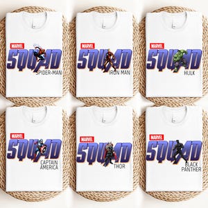 Disney Superhero Squad Shirt, Marvel Avengers Team T-shirt, Disneyland Family Vacation Matching 2025 Shirt, Marvel Group Tee, Spider Man Tee