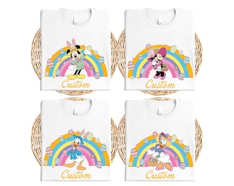 Benutzerdefinierte Name Disney Ostern Shirt, Micky und Freunde Ostertag T-Shirt, Disneyland Familie Ostern Sweat, Disney Bunny Ohren Sweatshirt,