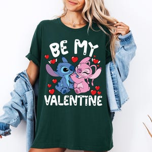 Dİsney Be Mine Valentine Sweatshirt, Stitch And Angel Be Mine Valentine Shirt, Happy Valentines Day T-Shirt, Husband and Wife Shirt