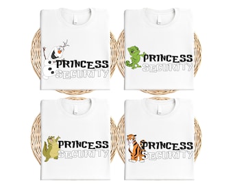 Maglietta Disney Princess Security, maglietta Disney Princess Security di Olaf e i suoi amici, maglietta Disney Dad, maglietta Happy Father's Day, maglietta Disney Family Trip