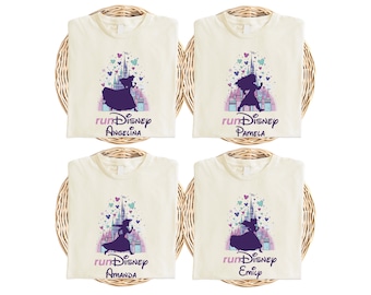 Run Disney Princess Shirt, Princess Marathon Matching T-Shirt, Magic Kingdom Shirt, Rapunzel Belle Moana Merida Run Sweat, 5K 10K Running