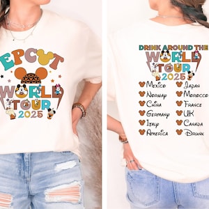 Disney Epcot World T-Shirt, Drink Around The World 2025 Shirt, Disneyland Family Matching Shirt, Disneyworld Trip Tee, Disney Epcot Shirt