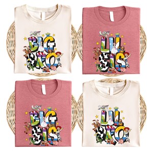 Toy Story Family Name Shirt, Disney Big Bro-Sis Lil Bro-Sis Sibling Outfit, Woody and Friends Matching Sweatshirt, Disney Family Trip Tee
