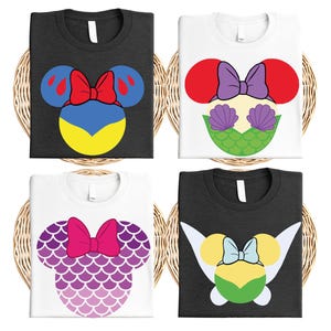 Princess Shirt Minnie Head Shirt, Disney Princess Group T-Shirt, Cinderella Elsa Jasmine T-Shirt, Disney Girls Trip Matching Tee,