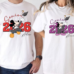 Mickey Minnie Senior Shirt, Custom Disney Class of 2026 Shirt, Disney Graduation Trip Tee, Disneyland Graduation Shirt, Family Grad Shirt