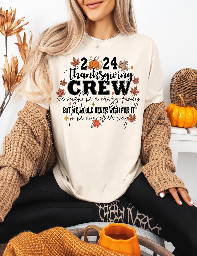 Thanksgiving Crew 2024 Shirt, Thankful Family Dinner Shirt, Pumpkin