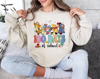 Disney 100 Days Of School Shirt, Winnie the Pooh School Shirt, Disney Teacher Shirt, Teacher Appreciation Shirt, Elementary Teacher Shirt