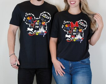 Mijn eerste Disney-reis 2026 T-shirt, sweatshirt Disney-gezinsuitstapje, shirts familievakantie, bijpassende shirt Mickey en Minnie, shirt Disneyland, shirt Disneyland