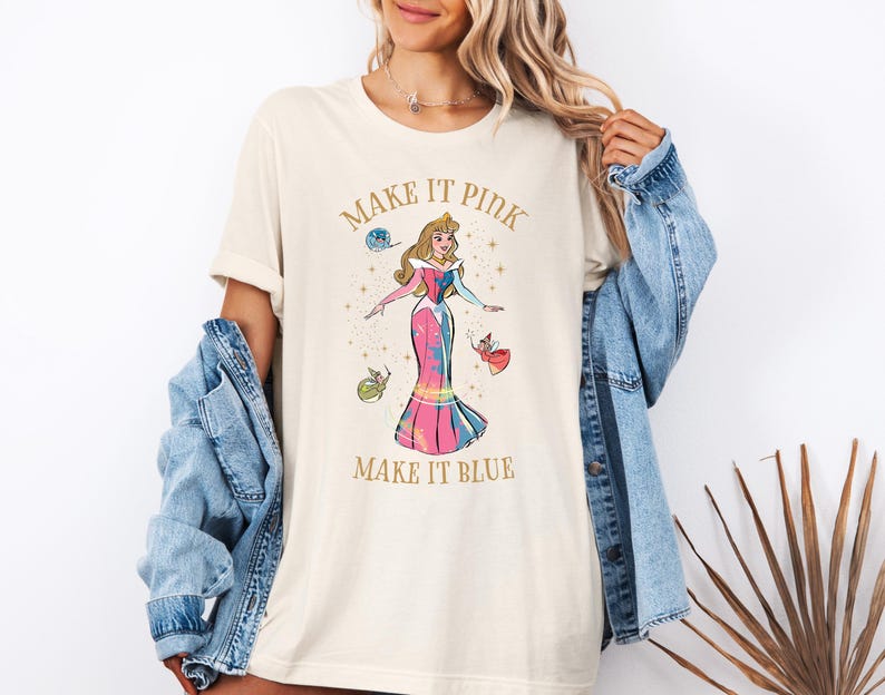 Disney Make It Pink Make It Blue Shirt, Princess Aurora Shirt, Sleeping Beauty Fairy Shirt, Merryweather Shirt, Disneyland Girls Trip Shirt
