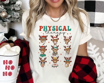 Physical Therapist Christmas Shirt, Physical Therapy Assistant Christmas Shirt, Santa PTA Xmas Therapy Shirt, Funny Christmas PTA Shirt